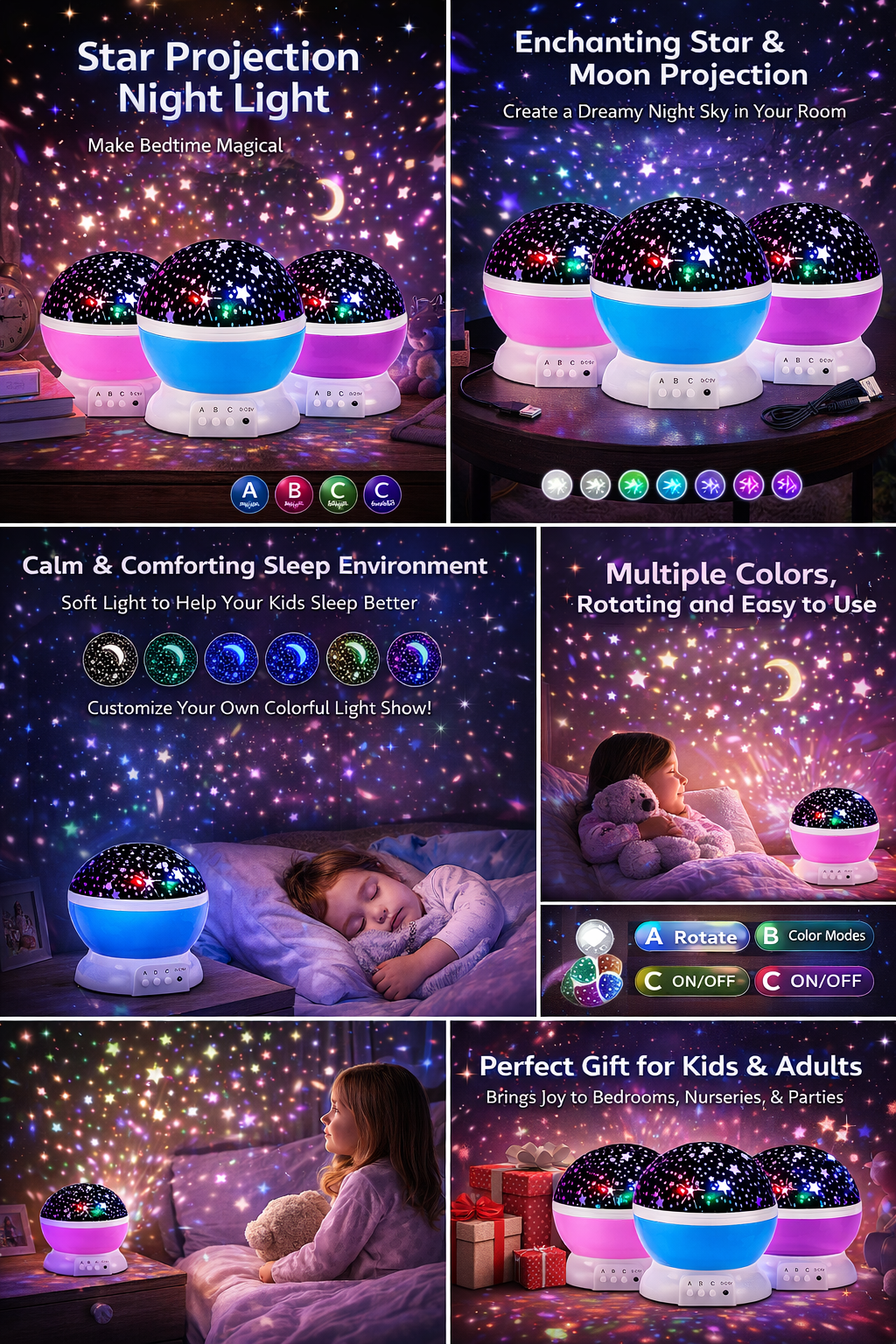 DreamSky™ Galaxy Lamp 🌌✨ | Star Night Projector 🌙